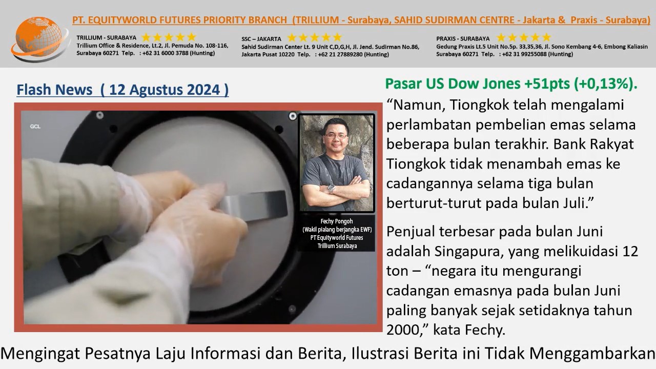 Equityworld Trillium Surabaya – Singapura Kurangi Dadangan Emasnya Di Bulan Juni