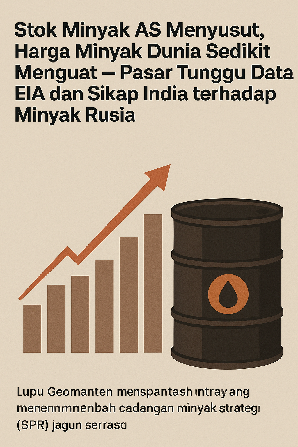 Equity World Trillium Surabaya – Stok Minyak AS Menyusut, Harga Minyak Dunia Sedikit Menguat — Pasar Tunggu Data EIA dan Sikap India terhadap Minyak Rusia