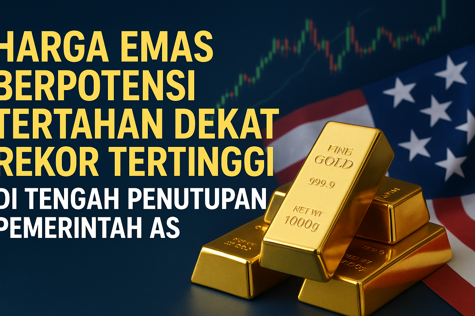 Equity World Trillium Surabaya – Harga Emas Berpotensi Tertahan Dekat Rekor Tertinggi di Tengah Penutupan Pemerintah AS