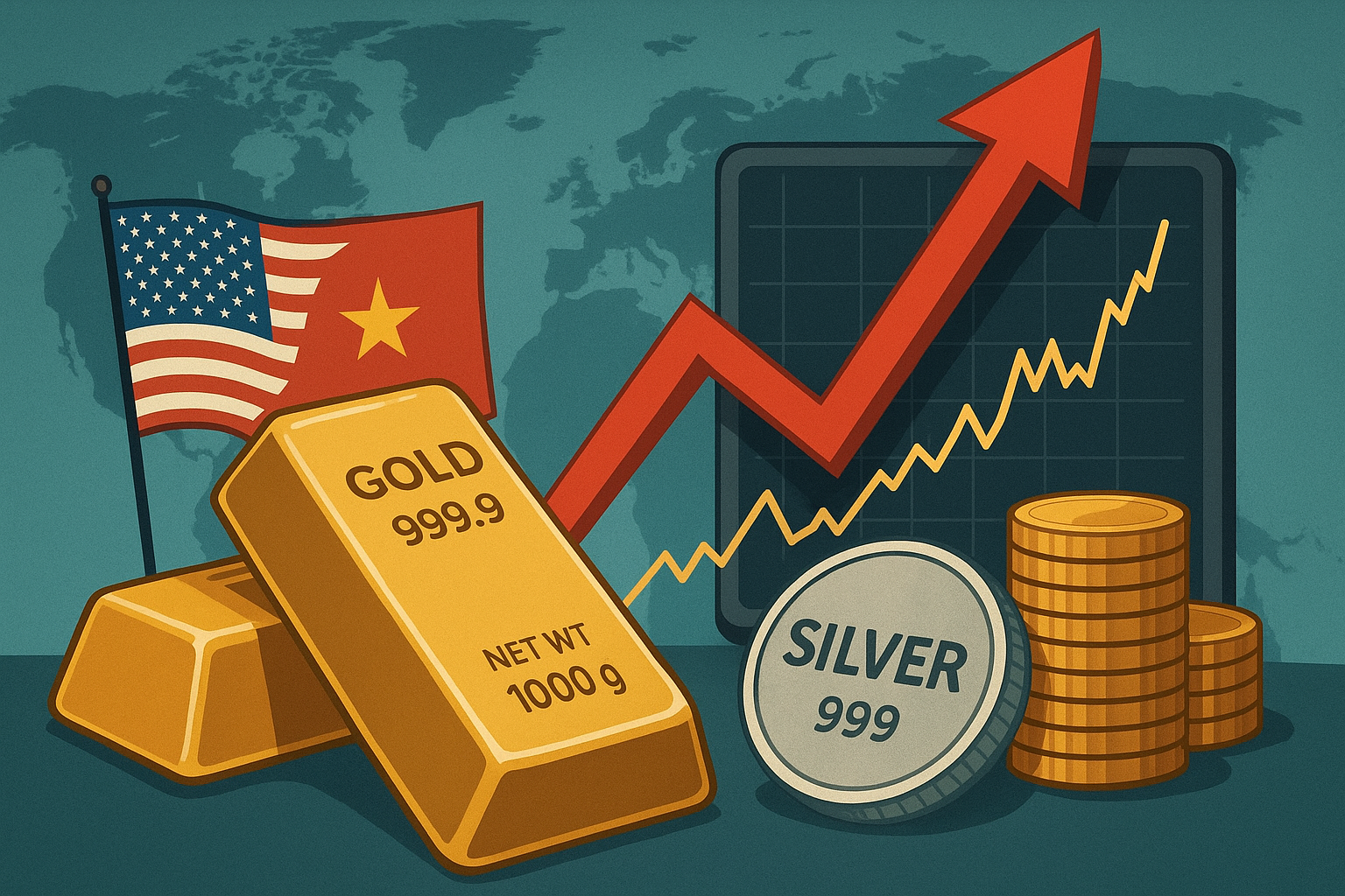 Equity World Trillium Surabaya – Sinyal Bahaya dari Harga Emas, Emas Mendekati Rekor Tertinggi karena Ketegangan Global