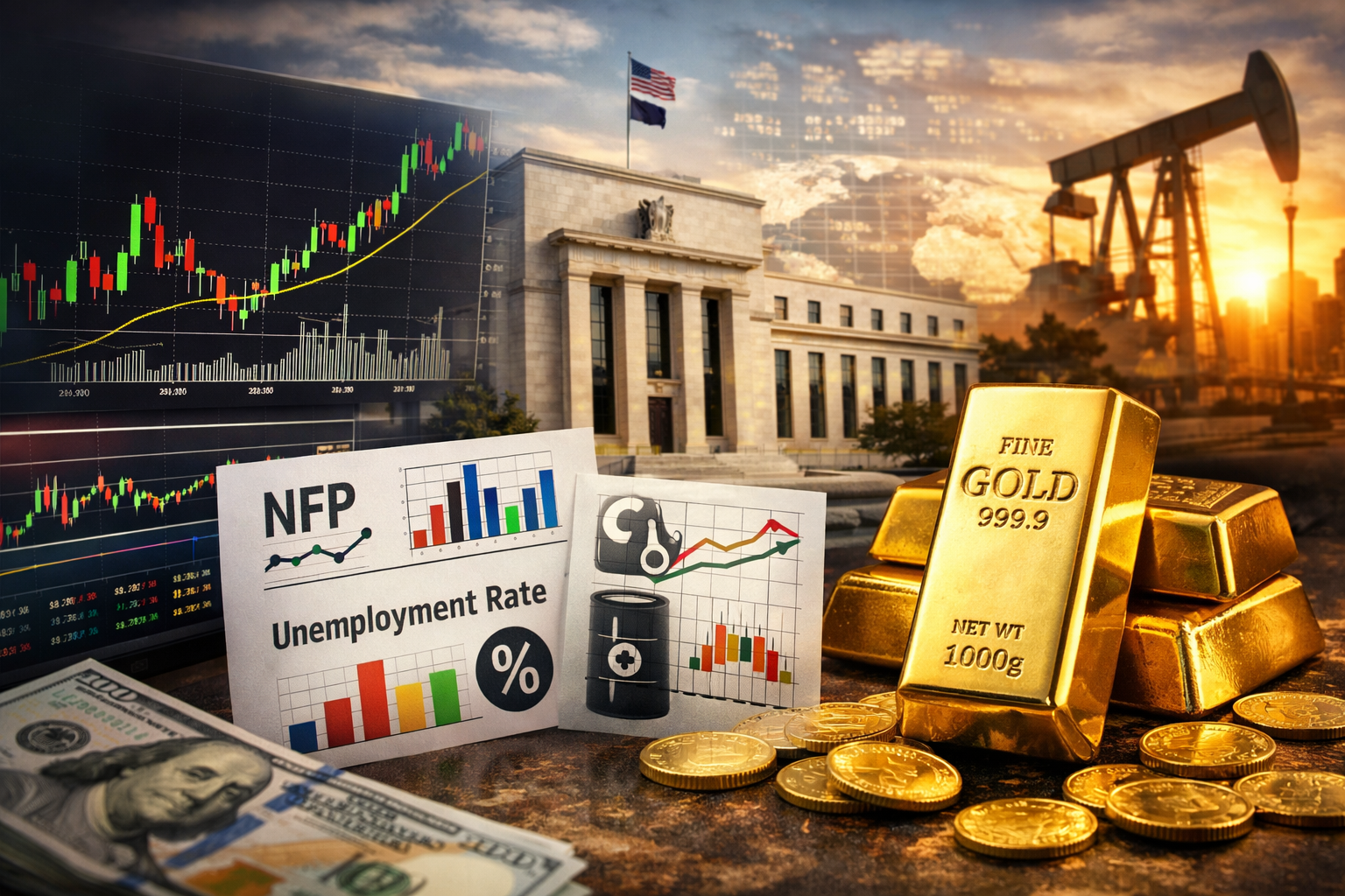 Equity World Futures Surabaya – Menjelang Data NFP & Pengangguran AS, Harga Gold Berpotensi Volatil